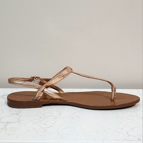 Kate Spade Citrine Rose Gold Thong Sandals, Size 6 ~ EUC - Picture 7 of 12
